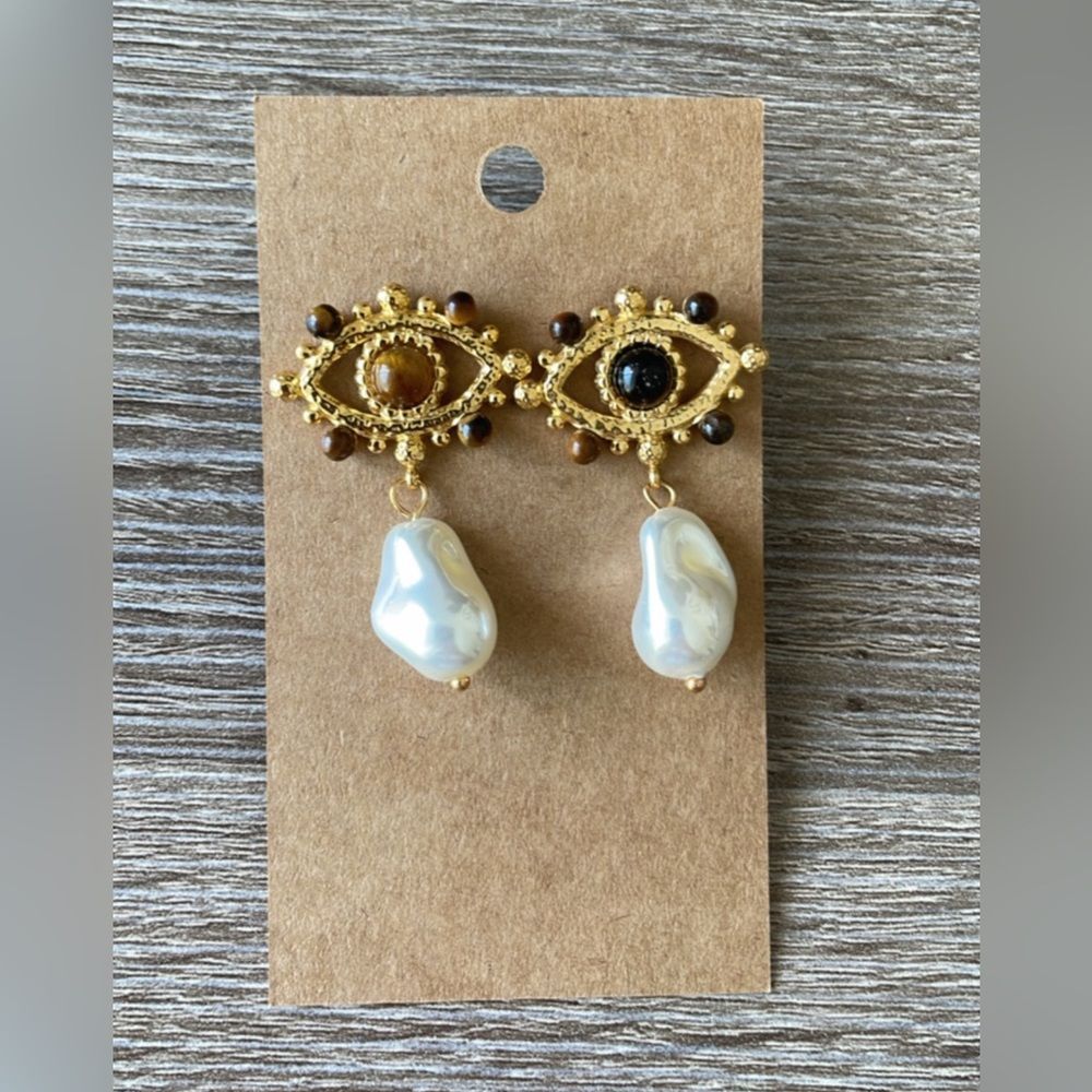 Bohemian evil eye drop A206 - Picture 3 of 6